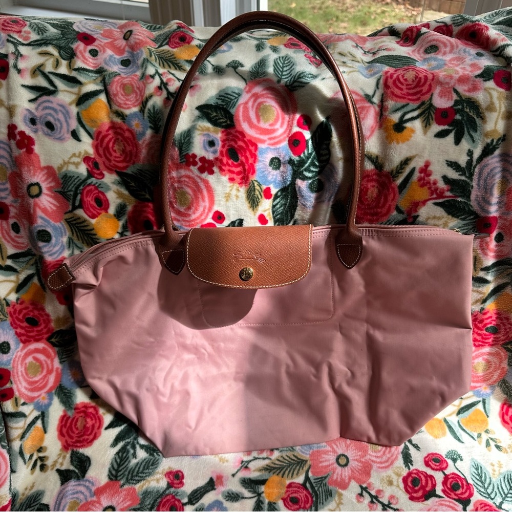 Longchamp LePliage large long handle tote, GUC